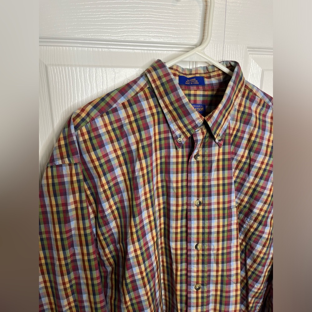 Pendleton Multicolor Plaid Collared Button Down Long Sleeve Men’s Shirt Size XL - Picture 2 of 8